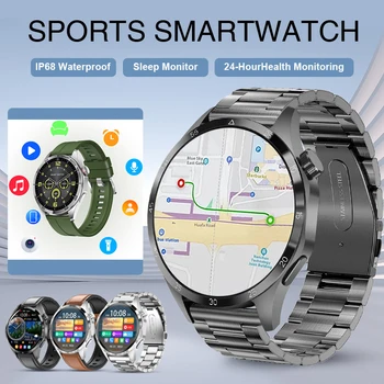 Новое в GT4 Pro Смарт-часы Мужские GPS-Трекеры AMOLED 360*360 Экран Частота Сердечных сокращений Bluetooth Звонки Спортивные Смарт-Часы GT4 Смарт-Браслет