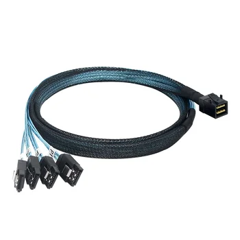 Новый кабель MINI SAS 12 Гбит/с SFF-8643 для подключения 4SATA от одной до четырех массивных карт С кабелем передачи данных длиной 1 м