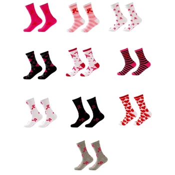 Носки для борьбы с раком молочной железы L93F Pink Ribbon Носки для женщин Pink Ribbon