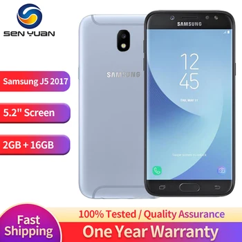 Оригинальный Samsung Galaxy J5 (2017) J530F 4G LTE Мобильный телефон С двумя SIM-картами 5,2 
