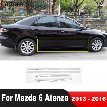 Отделка Боковой Двери Кузова Mazda 6 Atenza 2013 2014 2015 2016 Хромированная Дверная Панель Автомобиля Стример Молдинг Полосы Внешние Аксессуары