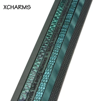плоский шнур и веревка из искусственной кожи 5 мм темно-зеленой серии 