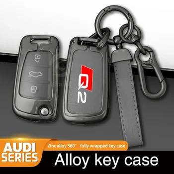 Пользовательский логотип для AUDI Q2 SQ2 2019 2020 2022, чехол для ключей от автомобиля из цинкового сплава, защищенный в виде ракушки, сумка для ключей, аксессуары для интерьера