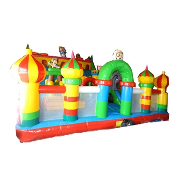 Популярная гигантская надувная горка-батут коммерческий надувной город развлечений для детей
