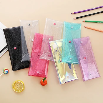 Прозрачная Лазерная косметичка, косметичка для макияжа, сумка для монет и карандашей, милый блестящий карандаш, Лазерная ручка, школьные сумки для девочек