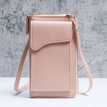 Простая новая модная корейская версия сумки через плечо с одним плечом, женская длинная сумочка большой емкости, однотонный цвет