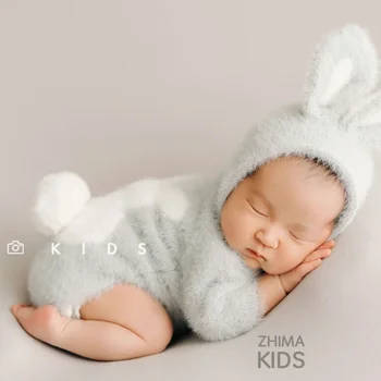 Реквизит для фотосъемки новый продукт детская фотография в полнолуние одежда для новорожденных кроликов комбинезон для студийной детской фотосессии