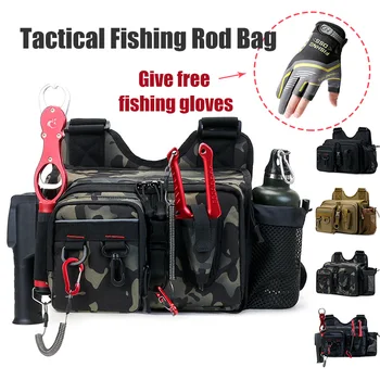 Рыболовная сумка для занятий военно-спортивным искусством на открытом воздухе, коробка для рыболовных приманок, сумка-слинг, тактическая сумка для удочки, поясной нагрудный рюкзак, сумка через плечо
