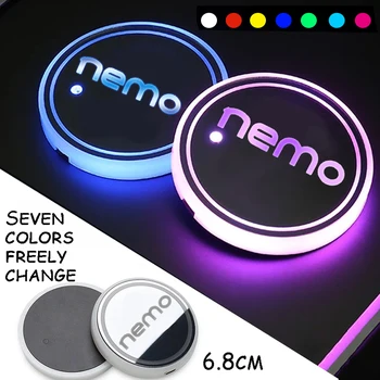 Светящаяся интеллектуальная автомобильная подставка для воды для Citroen NEMO USB Power Ambiance Light Нескользящие держатели для напитков, коврик для слота для чашки