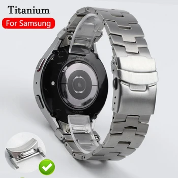 Титановый Ремешок 20 мм Для Samsung Galaxy Watch 6 Classic 47 мм 43 мм 6/5/4 40 мм 44 мм Без Зазоров Ремешок Для 5Pro 45 мм Быстросъемный Браслет