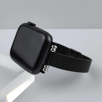 Тонкий Сетчатый Ремешок для Apple Watch Band Series 7 41 мм 45 мм 40 мм 44 мм 38 мм 42 мм Браслет из нержавеющей Стали для iWatch SE 6 5 4 3 Ремешка