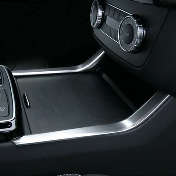 Украсьте интерьер вашего автомобиля для Benz ML GLE Class W166 W292 X166 с помощью консольного Держателя Стакана воды, накладного чехла в полоску, Совершенно Нового