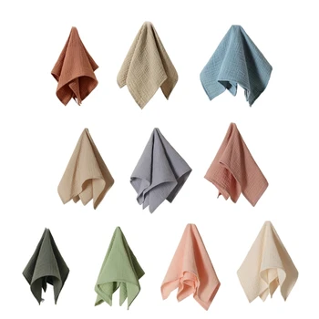 Хлопчатобумажное полотенце K1MA, 4-слойные детские нагрудники, носовой платок, мягкая салфетка от слюны