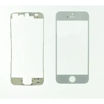 Хрустальный экран Iphone 5s белый + клейкая рамка